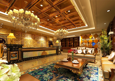 歐式洗浴會所裝修設計案例效果圖